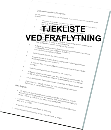 Klik her for at se tjekliste ved fraflytning